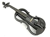 Saitenhalter aus Ebenholz. Carlo Giordano EV202CB Elektrisch Geige 4-4-Violine, schwarz