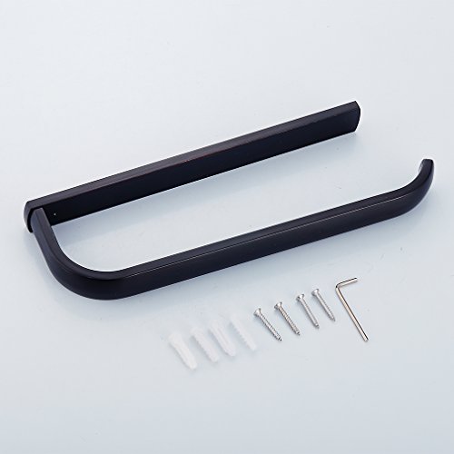 Auralum® Handtuchstange Handtuchhalter Handtuchständer Wandhalterung Schwarz Messing - 7