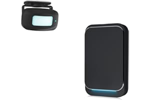 Aktivstar Sensor de Movimiento con Sonido Alarma para entradas/Sensor de Movimiento para Casa y Comercios,Timbre Inalámbrico para Puerta,Alarma de Seguridad,Detector de Presencia Portátil,Negro