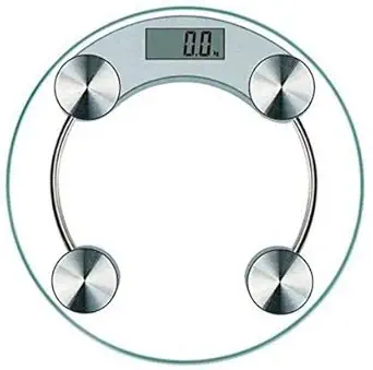 KHO Personal Weighing Scale upto 130 kgs capacity Body Weight Machine Bathroom digital Kata Scale (8mm round) Transparent