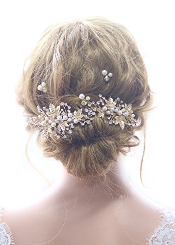 Gracewedding Crystal Bridal Hair Pins Wedding Hair Accessories-Hair Clips Rhinestone Jewelry Headdress(pack of 5)