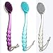 Bath Shower Soft Bristles Brush Long Handle Beauty Body Back Skin Scrubber Massager Cleaning Brush (Transparent)