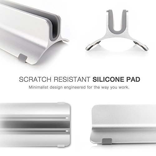 Vertikaler Laptop-Standplatz, Jelly Comb Vertikaler Dock / Aluminium Vertikaler Standplatz / Platz sparend Vertikaler Tisch-Standplatz für MacBook Pro / Air - 4