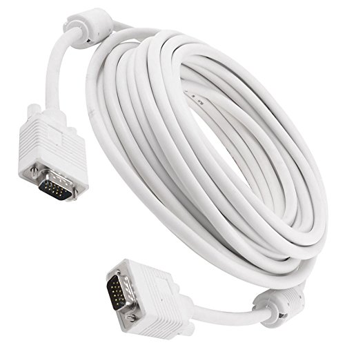 VGA-Kabel – SODIAL(R) VGA-Kabel, 10 m, 15-polig, Stecker auf Stecker Weiss - 3