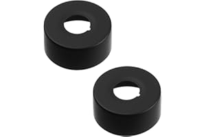 Cozylkx 2er-Pack Edelstahl Wasserhahn Dekor Rohrabdeckungen Wandflansch Rohrlochabdeckungen Rosette, Schwarz,66x25x35mm