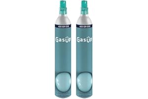 GAS-UP Pack 2 Cilindro CO2, 60 lt. GasUp. Recargable y Compatible con todas las marcas.