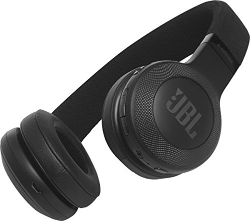 JBL E45BT On-Ear Ohraufliegender Bluetooth KopfhÃ¶rer Faltbar Inkl. Abnehmbares Verwicklungsfreies Textilkabel mit Universeller 1-Tasten-Fernbedienung mit Integriertem Mikrofon - Schwarz