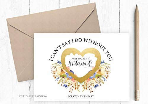 will you be my bridesmaid scratch card, bridesmaid scratch and reveal card, scratch and reveal bridesmaid card, bridesmaid proposal, I can't say i do without you, bridesmaid scratch card, scratch off bridesmaid card, maid of honour card, maid of honour scratch card