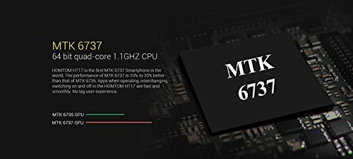Neueste verÃ¶ffentlicht HOMTOM HT17 Android 6.0 Smartphone 4G 5.5 Zoll HD Fingerabdruckerkennung 64bit MTK6737 Quad-Core 7,9 mm Dicke (Gold)
