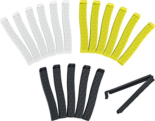 Kigima Tütenclips, Verpackungsclips, Verschlussklemmen 18 Stk (11x1,5x1cm) grau grün weiß