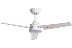 TECHBREY Ventilador de Techo Silencioso Vacker 105cm Motor DC Blanco CCT Mando RFCon Luz
