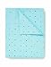 Cot Bed Duvet Cover and Pillowcase Set, Aqua Blue with Multi-coloured Dots