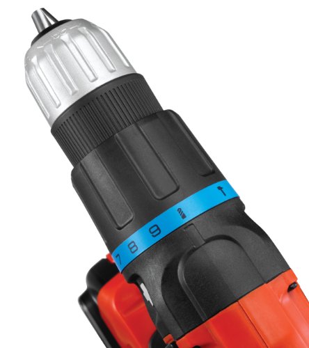 Black+Decker 18V Li-Ion 2-Gang Akku-Schlagbohrschrauber, Akkuschrauber, 10+1 Drehmomentstufen, ergonomischer Softgriff, inkl. Koffer, 2 Akkus 1.5Ah, Doppelbit und Ladegerät, EGBL188KB - 7