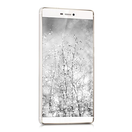 kwmobile Funda para Huawei P8 - Case pl  stico para m  vil - Cover trasero dise  o flor de paisley en blanco transparente