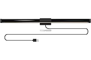 Greatzer Lampe Ecran PC 44CM Bureau USB PC Moniteur USB Monitor Light Bar D'ordinateur 5 Modes D'éclairage, 3000K-6500K, Commande Tactile, avec Protection des Yeux pour Office Home Gaming - Noir