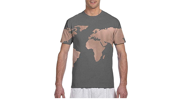 Zhgrong Men Tee Shirts Faux Rose Gold Map Of The Continents Short Sleeve  T-Shirts Crew Neck T Shirt : Amazon.co.uk: Clothing