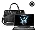 Produktbild Leder Laptoptasche für Damen/Herren passend für Medion Erazer X6603 | Schwarz