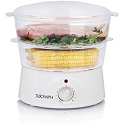 TRIOMPH ETF1574 Cuiseur Vapeur, 400 W, Blanc