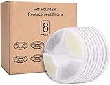 Rhodesy Filtres pour Chat pour Fontaine à Fleur, Recharge 8 Fontaine Filtres pour Chien/Chat de Fontaine d'animal Familier avec la résine et Charbon Actif pour la Fontaine (8 Pack)