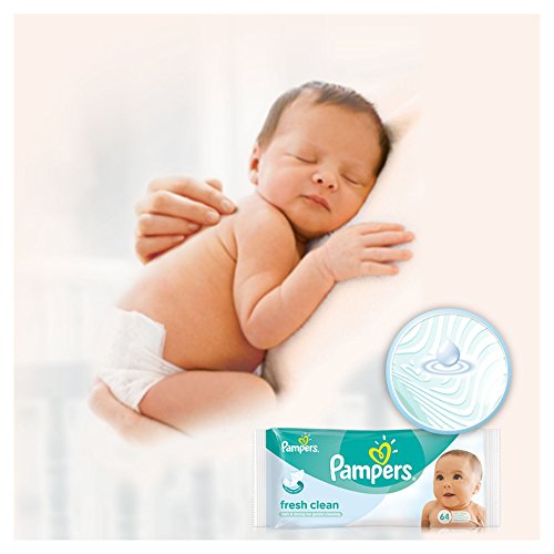 Pampers Fresh Clean Feuchttücher, 2-Monatspack, 768 Tücher (12 x 64 Stück) - 2