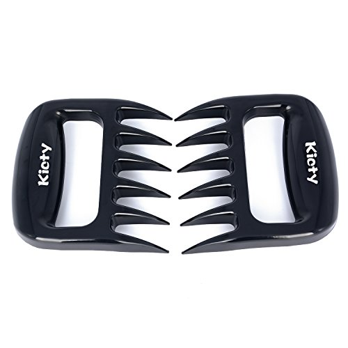 Kicty® Fleisch Gabel Greifer mit Pinsel Pork Abzieher für Fleisch Handler Schnitzen – Pulled Pork Werkzeug für Schweinefleisch Butts, Schweinefleisch Schultern für BBQ, Picknik 2 Stücke – Der Klassiker für die professionelle Küche - 3