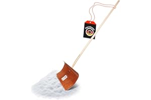 SHW-FIRE Pala quitanieves con pala de 55 cm y mango ovalado de 150 cm, pala de madera prensada resistente a la sal y resina sintética Premium con sistema Klemmfix | Fabricado en Alemania