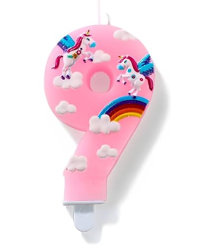Velas De Cumpleaños Diseño Unicornio De 9cm, Adecuadas Para Fiesta