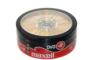 Maxell 275731.40.TE DVD-R 4.7 GB 16X 120 Min Recordable Video Disc- (25 Disk Pack - Shrink Wrapped)