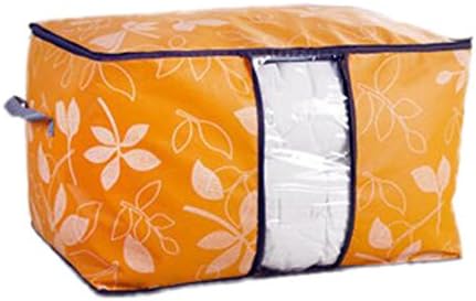 Zedtom Laundry Bag Large Storage Recycled Traveling Luggage for Moving House Attic Beddings Comforters Quilt Blanket Pillows Garments Sweaters (Orange)
