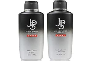 FVLFIL John Player Special Sport Hair & Body Shampoo 500 ml + Hand & Body Lotion 500 ml, Set