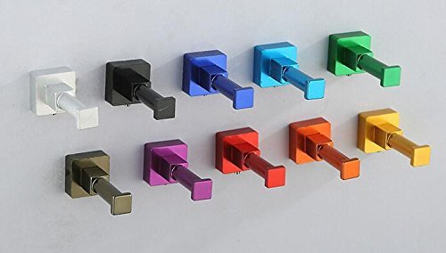 LiebHome 10 Stück Bunt Space Aluminium Haken Kleiderhaken / handtuchhaken / Wandhaken für Bad und Küche / Schöne Hut Haken / Mantelhaken / Handtuchhalter/ Wasserdicht und Rostfrei - 3