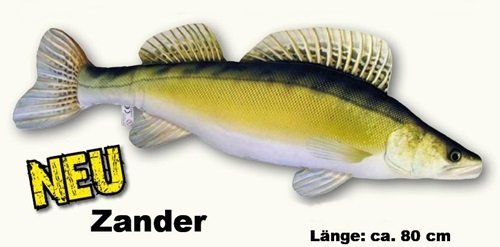 Preisvergleich Produktbild Plüschtier Kuscheltier Fisch Zander 80cm