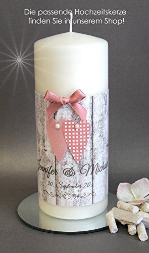 Stammbuch bedruckt mit Namen 10036 Holzoptik altrosa A5 passend zum Gästebuch - 2