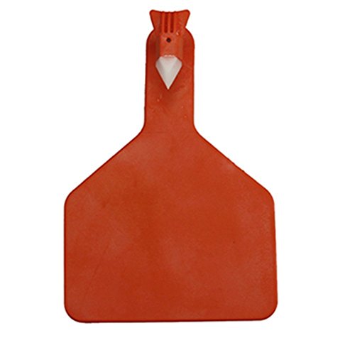 50 pcs TPU Blank One-piece Cattle Ear Tags Plastic Animal Identification Tags Z Type Cow Calf Bull Ear Tags Yellow Green Yellow (Red)