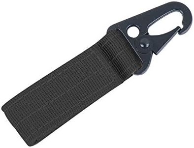 Key Hook Webbing Attachement Strap Belt Clip Key Holder Webbing For Outdoor Hanging Lock(Black)