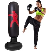 Boxsack Kinder, 160CM Boxsäcke Stehend für Erwachsene Kinder Jugenbdliche, freistehender Boxspielzeug, -Standboxsack für…