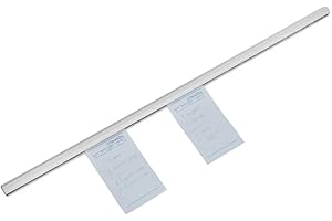 Danieli | Barra Porta Comande Ristorante da 70 a 150 cm. Barra in Alluminio Reggi Fogli da Muro per Ordinazioni e Biglietti con Biadesivo sul retro. (100 cm)