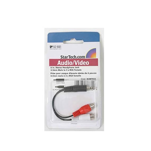 Startech.com MUMFRCA - Adaptador audio mini Jack 3.5 mm a RCA estéreo, 15 cm - Image 3