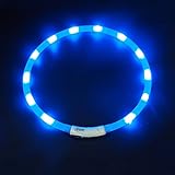 LED Leuchtendes Hunde Halsband, LaRooTM Blinkende Leuchtendes LED Sicherheit Halsbänder Katze Hundehalsband Halsband mit USB Wiederaufladbarem Kabel an Haustier Sicherheitshalsband mit Verstellbaren Größe Sitz für Allen Hunde, Haustiers und Katzen - 1PCS of Blau