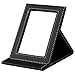 Folding Compact Mirror with Faux Leather Frame - By TRIXES