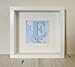 Personalised New Baby's Initial Box Frame Blue