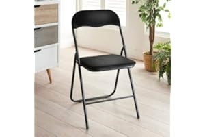 RA-HOMESTORE® New Gorgeous Luxe Velvet Folding Chair - Black, Easily Folds Away Compactly For Great Storage.