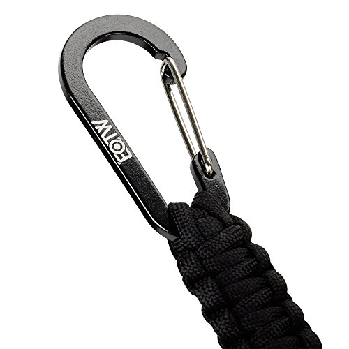 EOTW 4 Pack Corde Tressée avec Porte-clés et Mousqueton, Porte clefs très pratique, Idéal pour la rando et le bushcraft