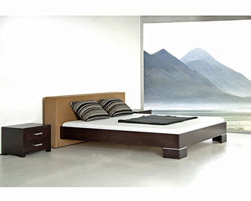 Preisvergleich Produktbild Coburger Werkstätten Bettgestell SOLARIS cognac, 200 x 200 cm