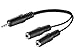 Produktbild AVK-318-0020 Cable Jack 3.5mm 3pin Plug, Jack 3.5mm 2pin Socket x2 50465 GOOBAY