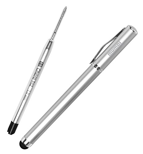 mumbi Stylus Pen – Eingabestift + Kugelschreiber für iPhone, iPad, iPod, Galaxy Tab, Galaxy S2 etc. + EXTRA Ersatzmine - 2