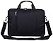 Price comparison product image Laptop Crossbody Messenger Bag, Soft Nylon, Foam Padded Briefcase, Removable Shoulder Strap - For 15.6 Inch Notebooks, Black - By Rawboe