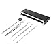 Produktbild 5 Pcs Zahnpflege Set Zahnstein Entferner Zahnreinigung Dental Zahnartz Besteck Zahn Pinzette Mundspiegel Sonde Kratzer Plaque Zahnbelag Werkzeug
