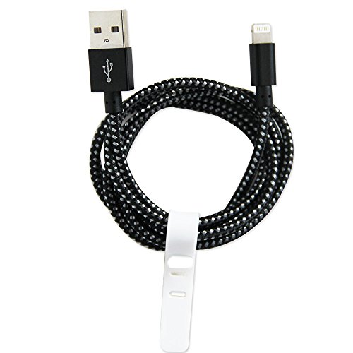 iPhone Kabel, 3M Gestop Blitzkabel USB-Ladekabel Kabellänge iPhone7,7plus, 6S, 6S plus, 6 + 6, SE, 5S5C5, iPad, iPod (Weiß + schwarz) - 6