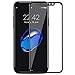 Produktbild Pnizun - 5D Premium-Ausgeglichenes Glas für iPhone XR XS Max X 7 8 6 S 6S Plus-Full Cover-Schirm-Schutz-Schutz gebogenen Kante Film [Schwarz Für iPhone 8 Plus]
